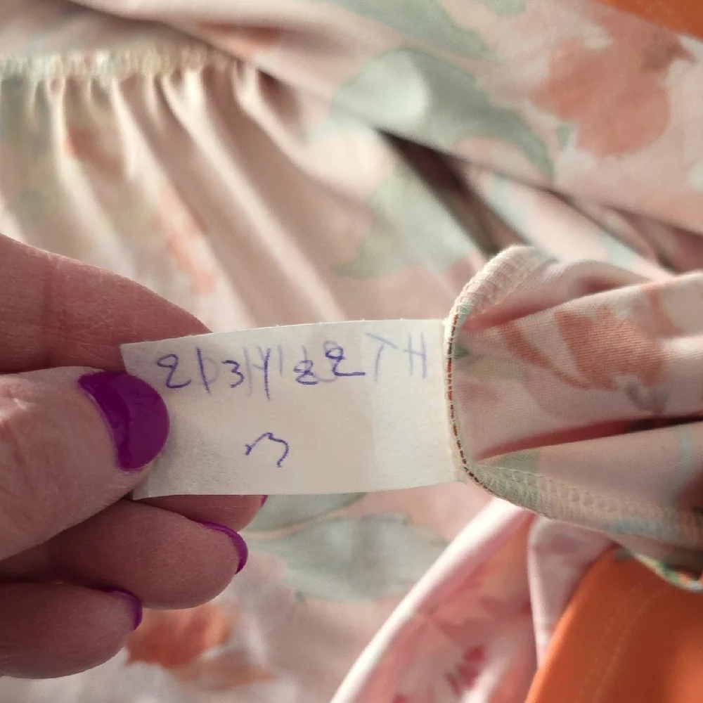 NWOT Haptics Small Women's Floral Blouse in Vibrant Orange - Picture 4 of 5